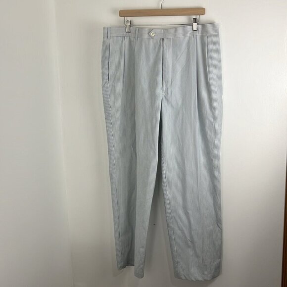 Brooks Brothers 346 Wool-Cotton Blend Lightweight Pinstriped Pants - Picture 2 of 8
